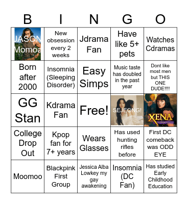 Things in Common with Echo Bingo Card