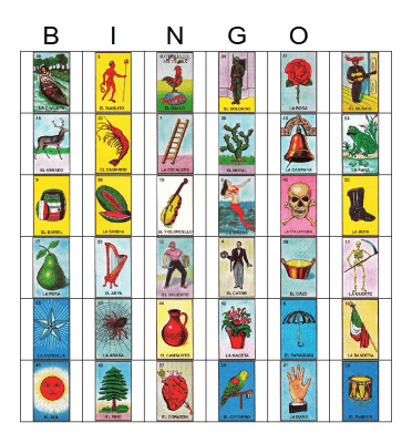 Loteria Mexicana Bingo Card