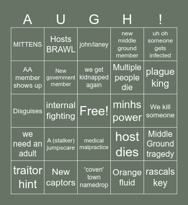 ANIMUS BINGO 2 Bingo Card