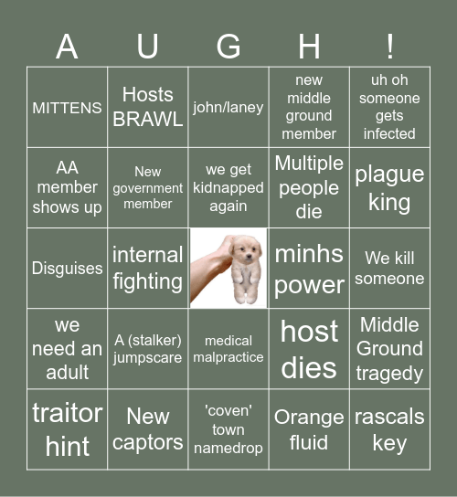 ANIMUS BINGO 2 Bingo Card
