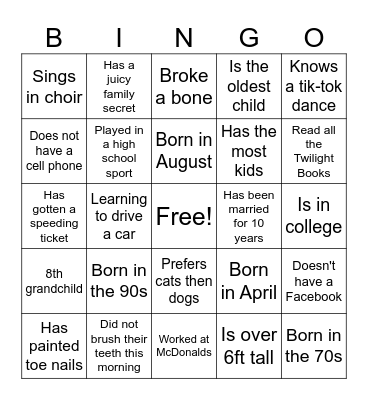 2023 Thanksgiving Bingo Card