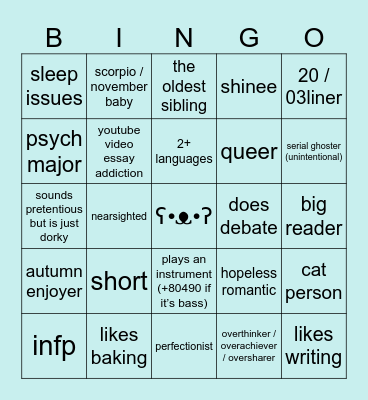 deren bingo <3 Bingo Card