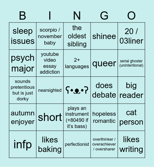 deren bingo <3 Bingo Card