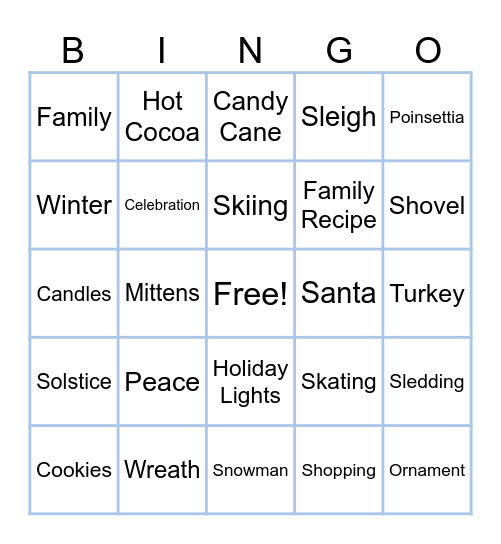 ❄️ Frosty Fun ❄️ Bingo Card