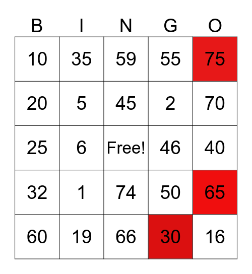 Game 1 1 line anyway Bingo Card