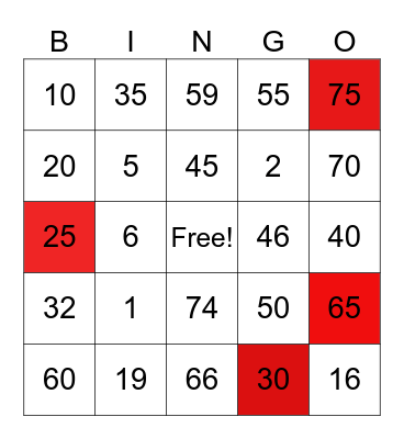 Game 1 1 line anyway Bingo Card