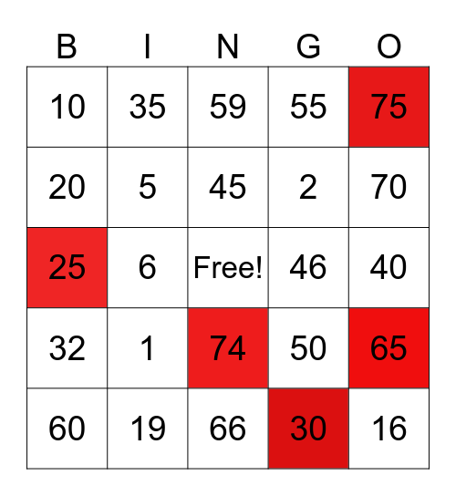 Game 1 1 line anyway Bingo Card