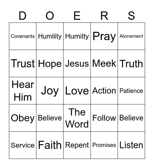 Think Celestial Bingo Card