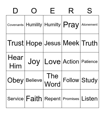 Think Celestial Bingo Card