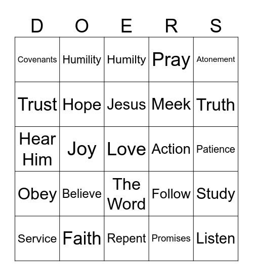 Think Celestial Bingo Card