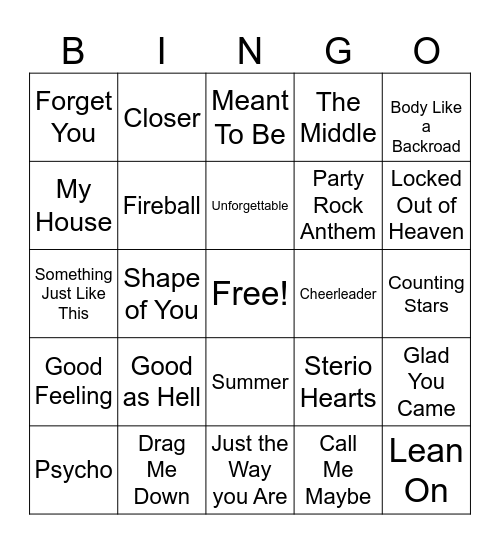 2010's blackout Bingo Card