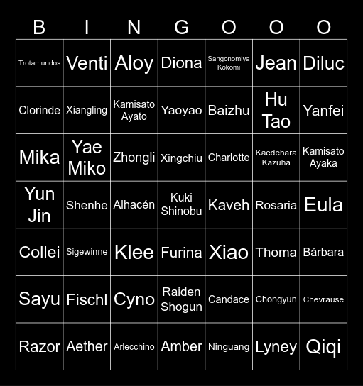 Diablingo Bingo Card