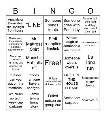 PANTO TECH BINGO Card