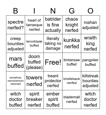 7.33e Bingo (low difficulty) Bingo Card