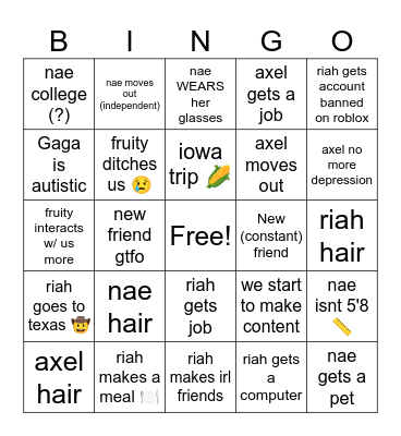 2024 Personal BINGO Card