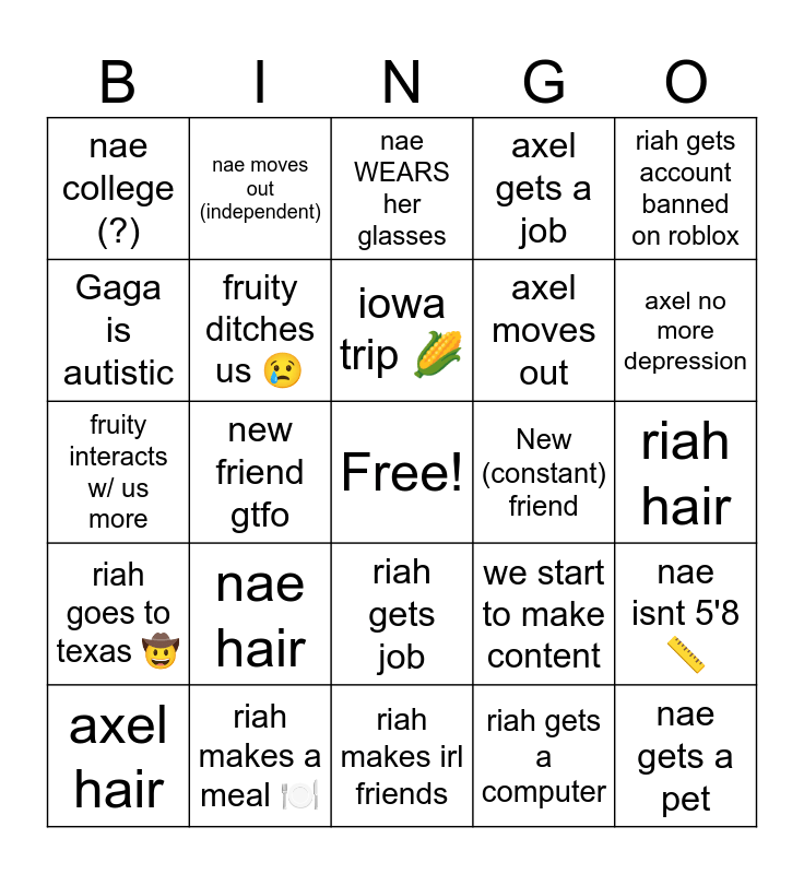 2024 Personal BINGO Card