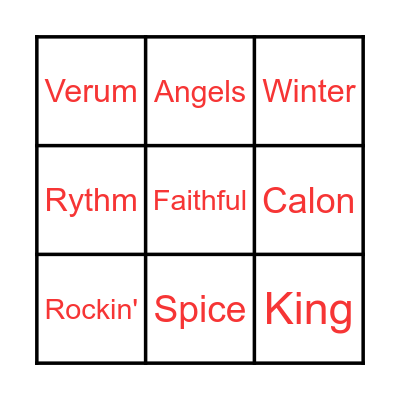 KMC Christmas Bingo Card