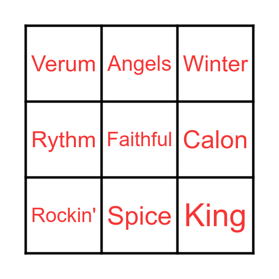 KMC Christmas Bingo Card