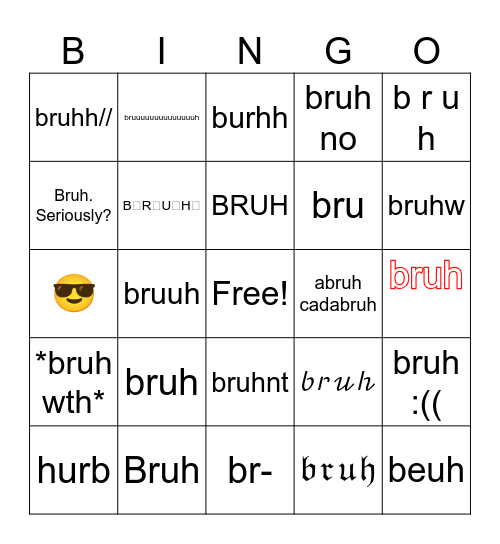 Aaaa Bingo Card