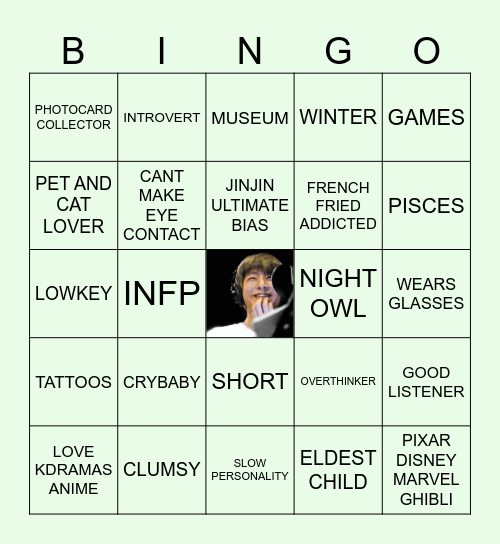JINJINER Bingo Card