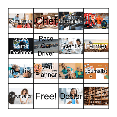 Careers Bingo Card