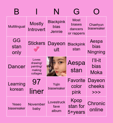 1ove_dayeon’s Bingo Card