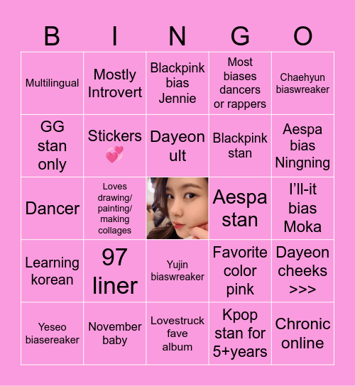 1ove_dayeon’s Bingo Card