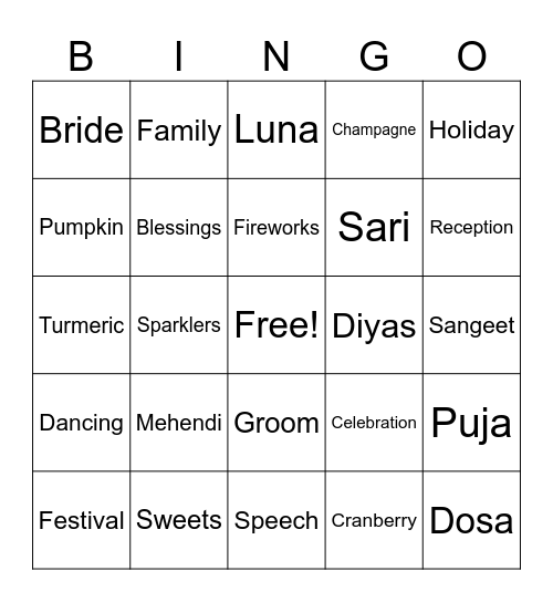 BINGO Card