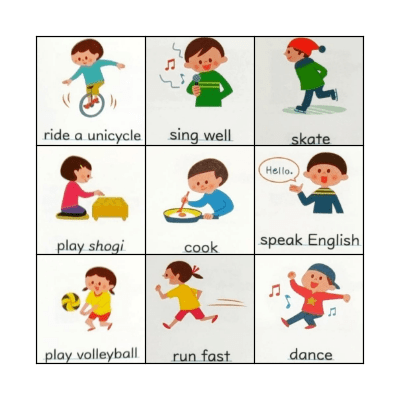 Can you _______? Bingo Card