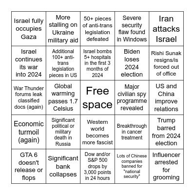 2024 Bingo Card