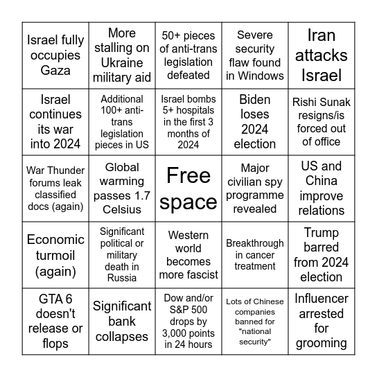 2024 Bingo Card   2024 Bingo 