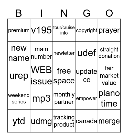 CS BINGO Card