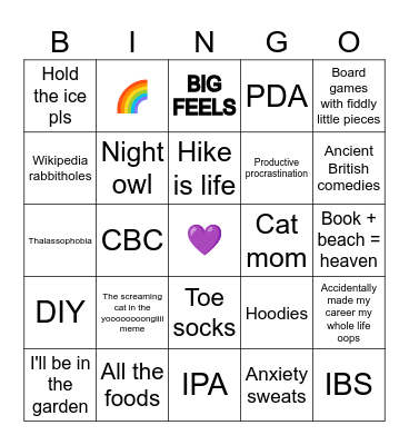 Suzy's Bingstravaganza! Bingo Card