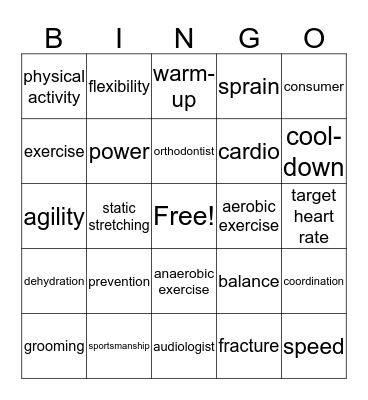 Chapter 5 Bingo Card