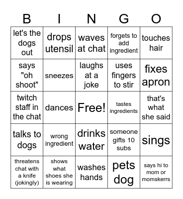 EverythingAli Bingo Card