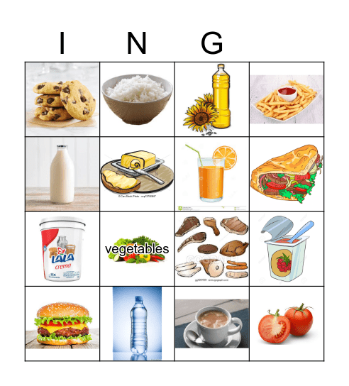 FOOD Bingo Card