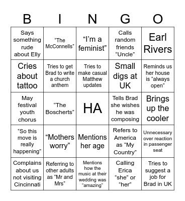 Thanksgiving sweepstakes Bingo Card