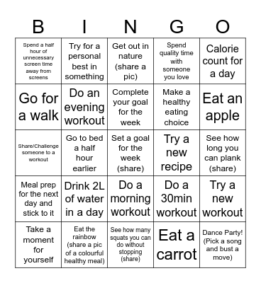 November 19th Bingo Card