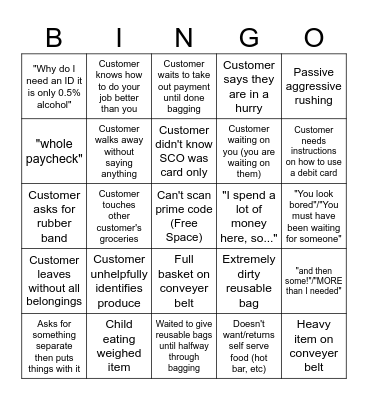 Whole Foods Holiday Bingo Card