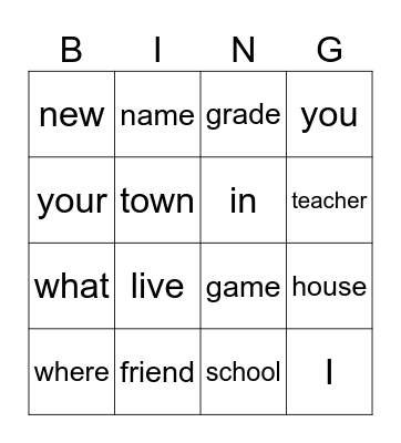p. 26+29 Bingo Card