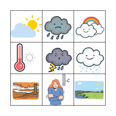 Kinder weather & season Bingo Card