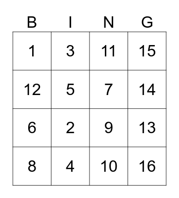 Icebreaker Bingo Card