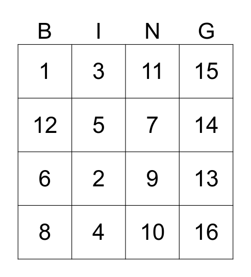 Icebreaker Bingo Card