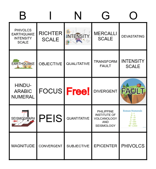 SCIENCE VOCABULARY Bingo Card