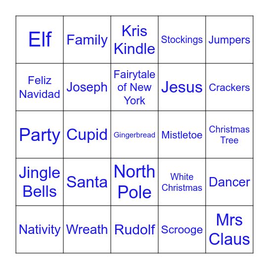 HR Xmas Bingo - part 1 Bingo Card