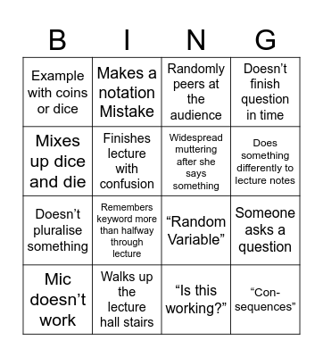 Deblingo Bingo Card