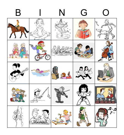 Le temps libre Bingo Card
