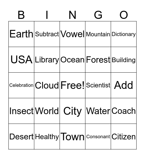 Bingo Card