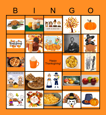 BAMS Thanksgiving Bingo Card