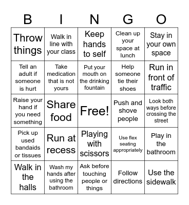 Am I Being Safe Bingo Card